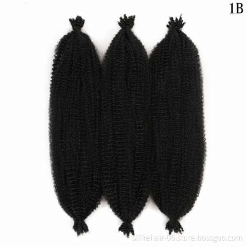 curl marley braid Soft Fluffy Long Afro Kinky Synthetic Springy Marley Crochet Twist Braiding Hair  Synthetic  Hair Extension